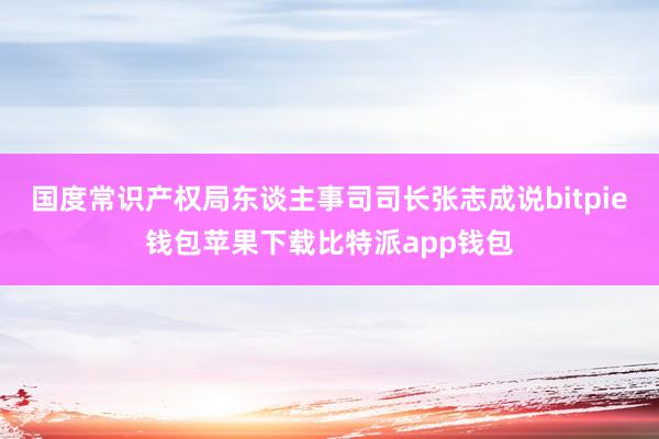 国度常识产权局东谈主事司司长张志成说bitpie钱包苹果下载比特派app钱包