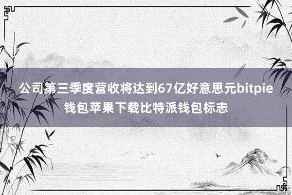 公司第三季度营收将达到67亿好意思元bitpie钱包苹果下载比特派钱包标志