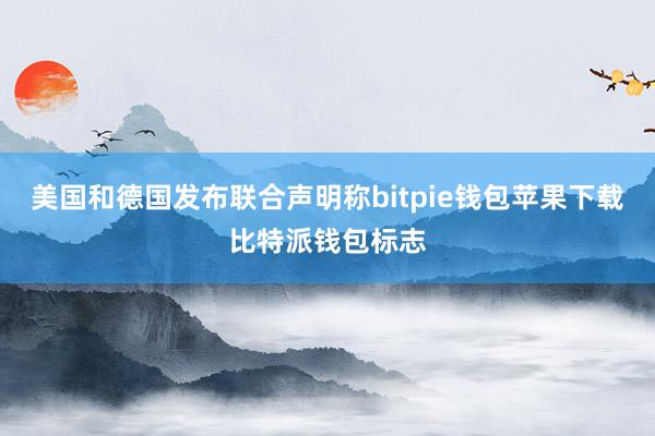 美国和德国发布联合声明称bitpie钱包苹果下载比特派钱包标志