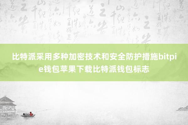 比特派采用多种加密技术和安全防护措施bitpie钱包苹果下载比特派钱包标志