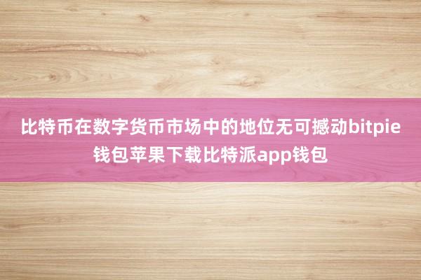 比特币在数字货币市场中的地位无可撼动bitpie钱包苹果下载比特派app钱包