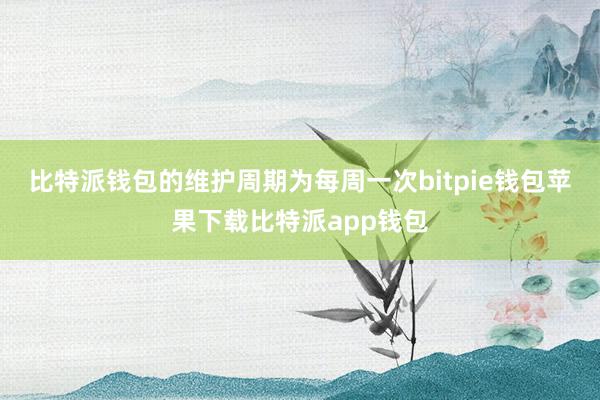 比特派钱包的维护周期为每周一次bitpie钱包苹果下载比特派app钱包