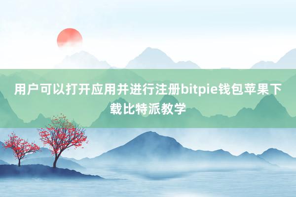 用户可以打开应用并进行注册bitpie钱包苹果下载比特派教学