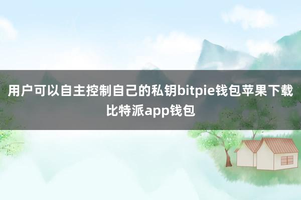 用户可以自主控制自己的私钥bitpie钱包苹果下载比特派app钱包