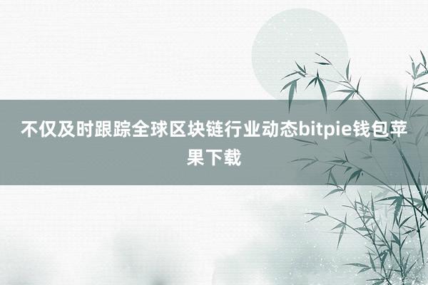 不仅及时跟踪全球区块链行业动态bitpie钱包苹果下载