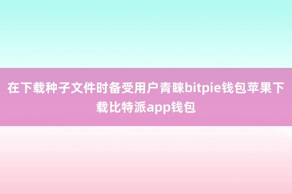 在下载种子文件时备受用户青睐bitpie钱包苹果下载比特派app钱包