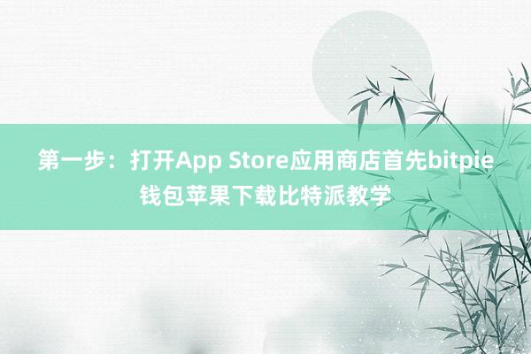 第一步：打开App Store应用商店首先bitpie钱包苹果下载比特派教学