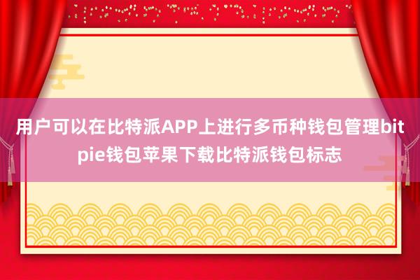 用户可以在比特派APP上进行多币种钱包管理bitpie钱包苹果下载比特派钱包标志