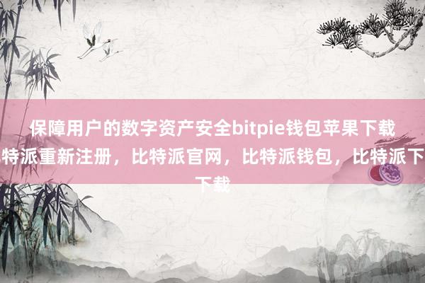 保障用户的数字资产安全bitpie钱包苹果下载比特派重新注册，比特派官网，比特派钱包，比特派下载