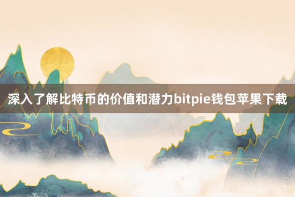 深入了解比特币的价值和潜力bitpie钱包苹果下载