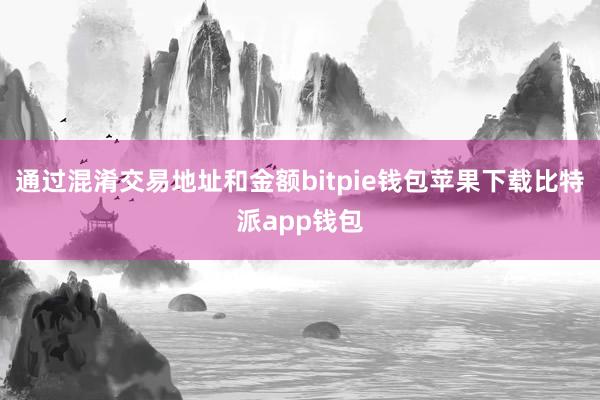 通过混淆交易地址和金额bitpie钱包苹果下载比特派app钱包