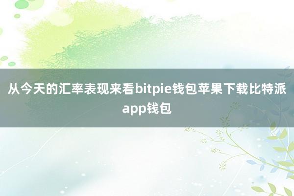 从今天的汇率表现来看bitpie钱包苹果下载比特派app钱包