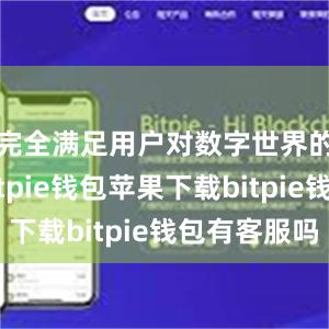 完全满足用户对数字世界的需求bitpie钱包苹果下载bitpie钱包有客服吗