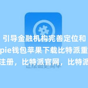 引导金融机构完善定位和治理bitpie钱包苹果下载比特派重新注册，比特派官网，比特派钱包，比特派下载