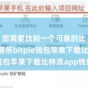 您需要找到一个可靠的比特币交易所bitpie钱包苹果下载比特派app钱包