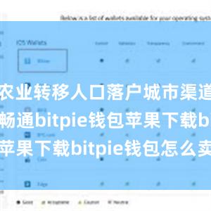 农业转移人口落户城市渠道进一步畅通bitpie钱包苹果下载bitpie钱包怎么卖币