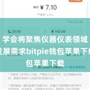 学会将聚焦仪器仪表领域发展需求bitpie钱包苹果下载