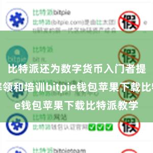 比特派还为数字货币入门者提供关联率领和培训bitpie钱包苹果下载比特派教学